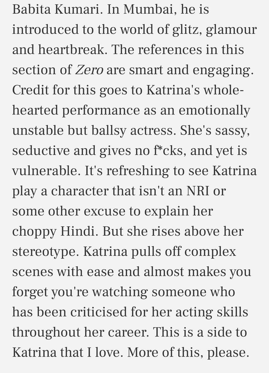 o_kfan's tweet photo. #KatrinaKaif #ZeroReview #Zero 😍 https://t.co/weqHXcssaj
