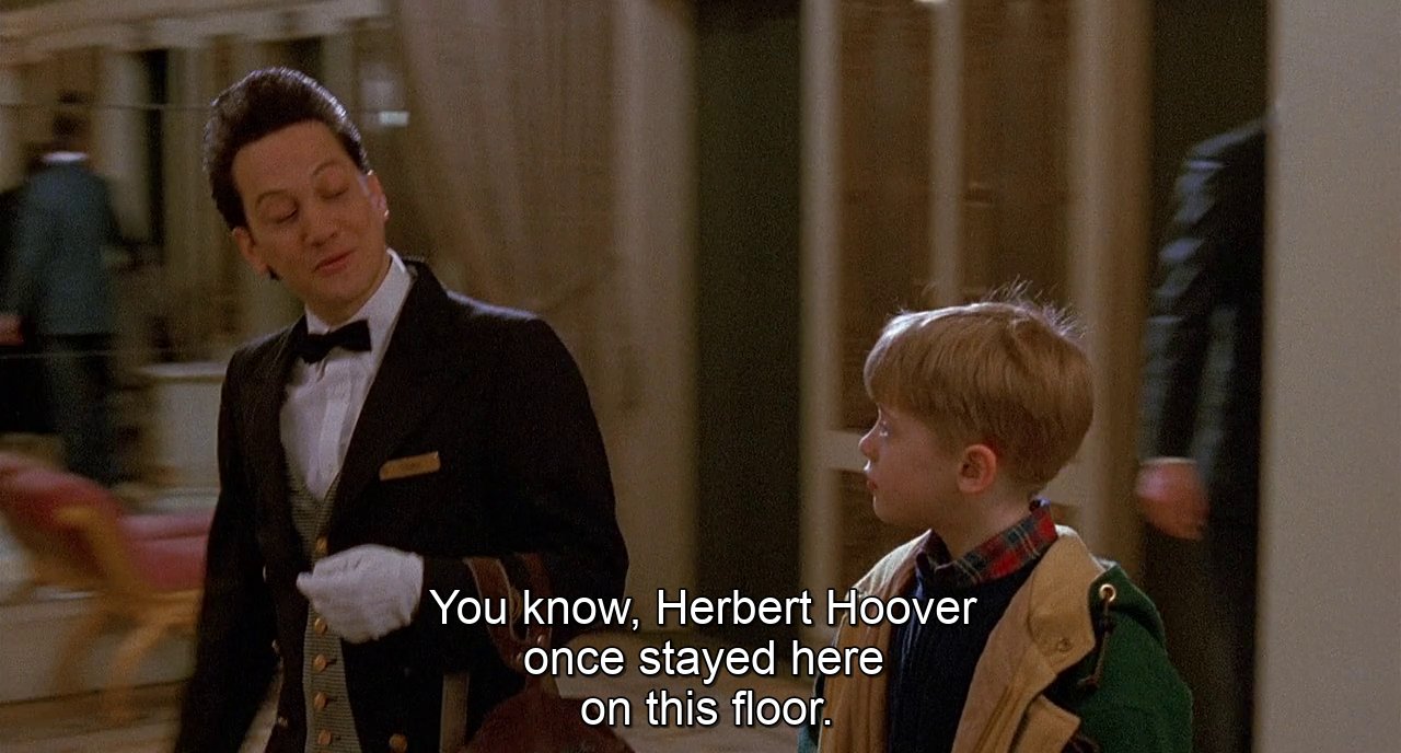 ‎𝕞𝕠𝕧𝕚𝕖𝕡𝕠𝕝𝕝𝕫 on Twitter ""You know, Herbert Hoover once stayed here on