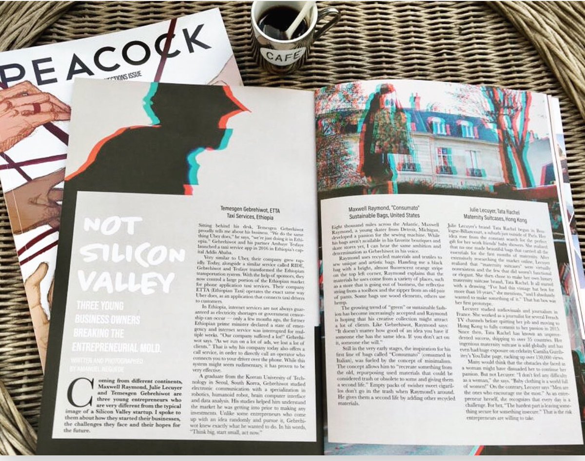 TataRachel_Fr's tweet image. ☕️🗞«Not Silicon Valley ! Three young business owners breaking the entrepreneurial mold.»
__
Thank you @PeacockPlumeFR &amp;amp; @neguede for this press article about @tata_rachel_paris ❤️
#entrepreneur #womanentrepreneur #pressarticle #reportage #business #tatarachel #tatarachelparis