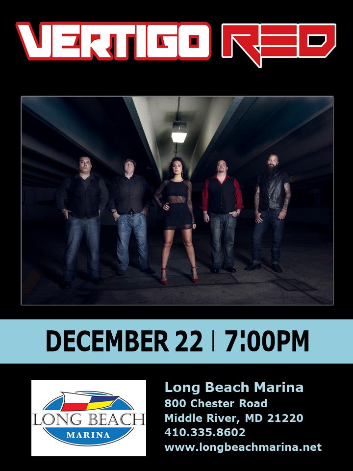 Saturday, Dec. 22nd at Long Beach Marina in Middle River, MD!  
Showtime:  7:00 pm.  No cover.