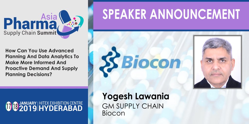 Meet our Expert Speaker Yogesh Lawania Biocon. Yogesh will be sharing insights on Advanced Planning and Data Analytics to make more informed and proactive demand and supply chain decisions. Reserve your seat at asiapharmasummit.com to hear from our expert speakers. #asiapharma