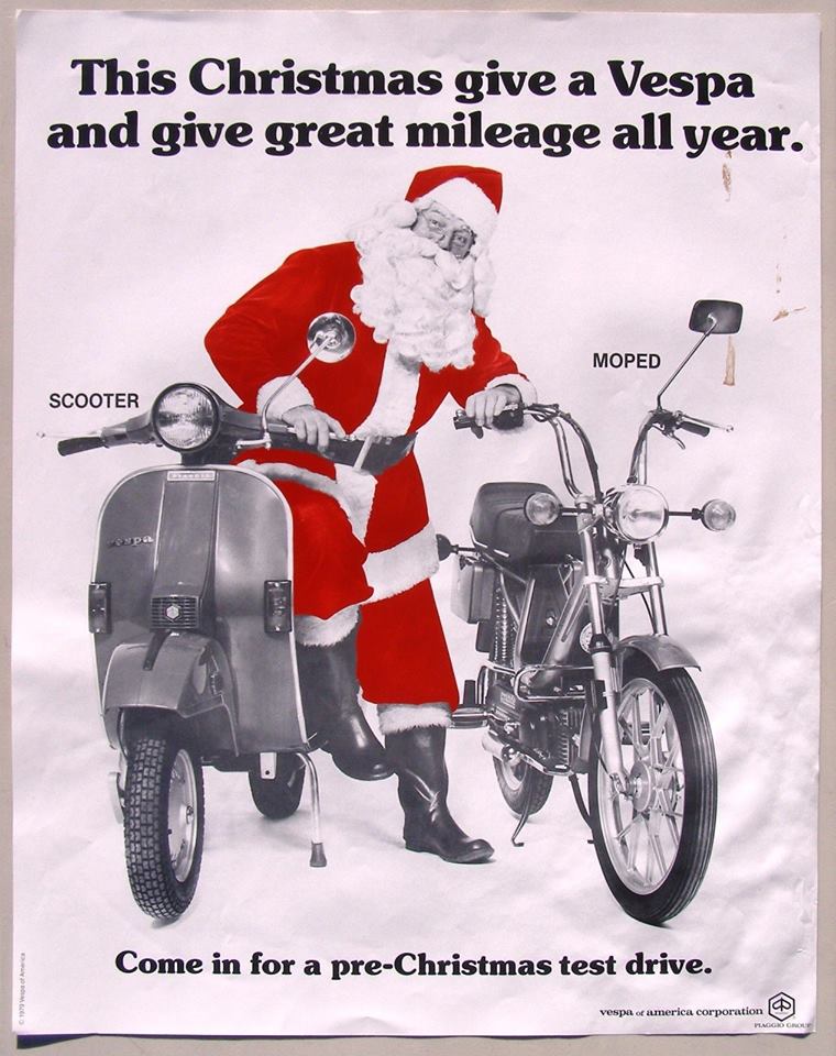 A nice late 70's early 80's USA vespa christmas advert...