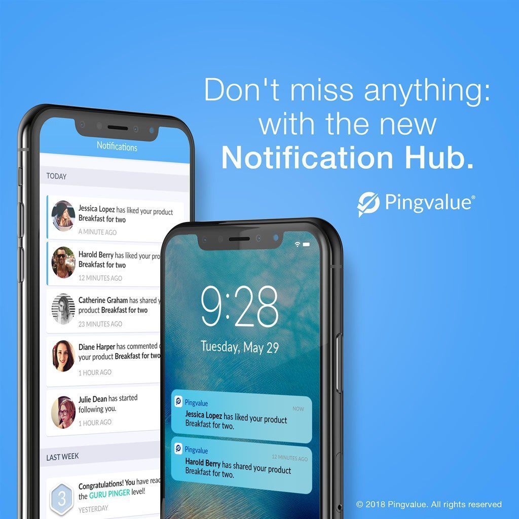 Comparte lugares y productos con la comunidad de Pingvalue y recibe notificaciones al instante. ¿Conoces nuestras apps? iOS >> buff.ly/2UZd22s  Android App >> buff.ly/2V4SbdY  #iOS #Android #AppStore #GooglePlay