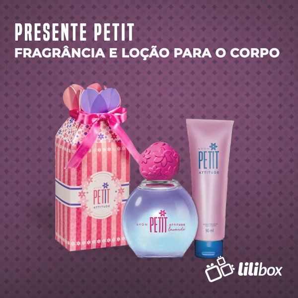 AppLiliBox's tweet image. O kit contém:
•    Petit Attitude Lavande 
•    Loção Perfumada para o Corpo Petit Attitude - 90 ml
•    Caixa para Presente Petit

Compre a sua agora: bit.ly/2BCy1k5