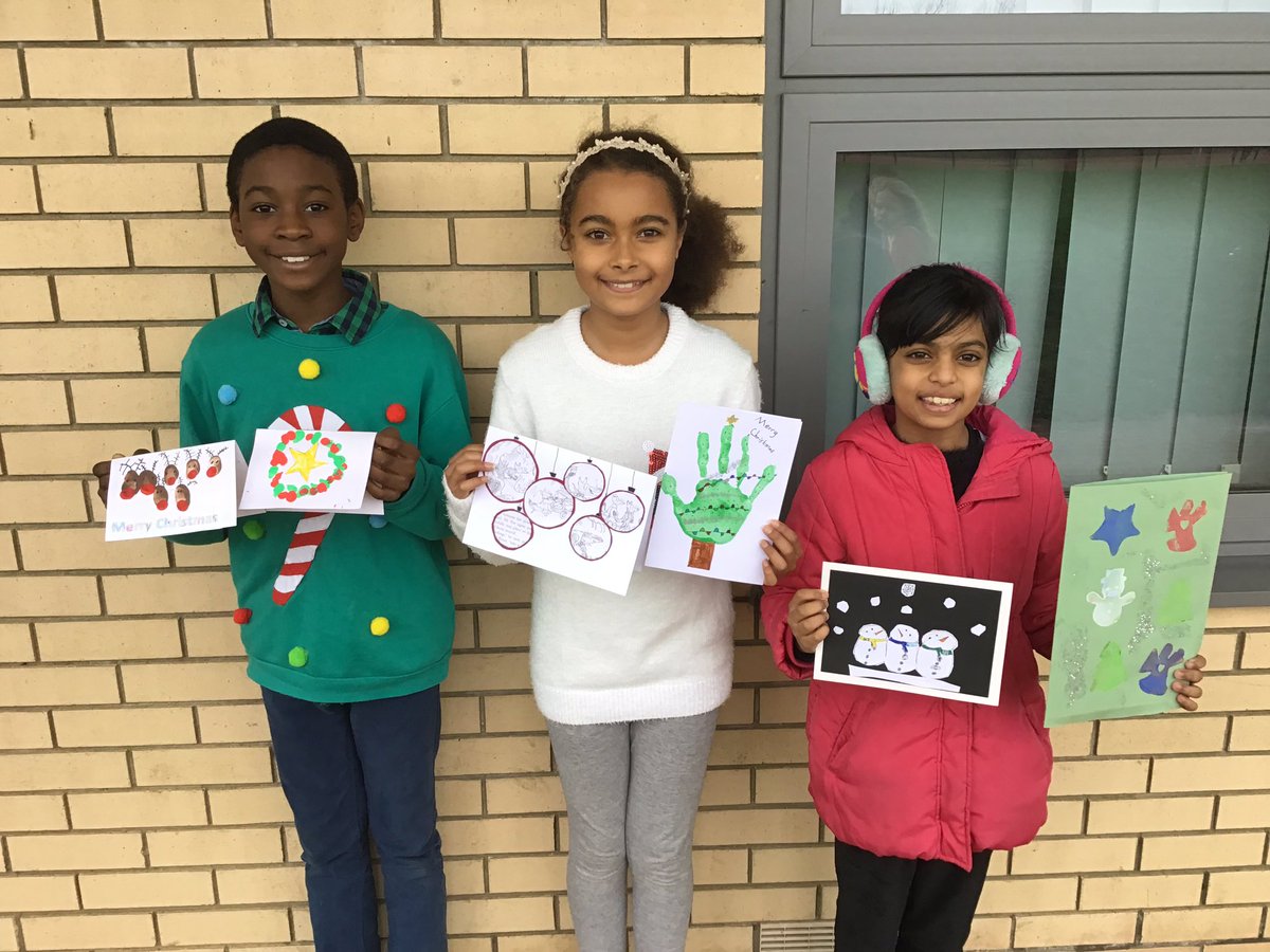 pshemps's tweet photo. Our school council showing off our lovely Christmas cards, which will be delivered to Milton Keynes Hospital today #AMindtobeKind https://t.co/iF57Cr915b