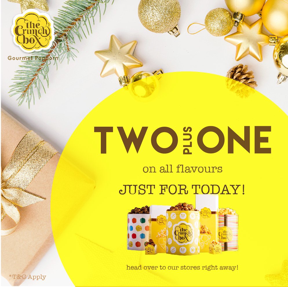 CrunchBoxIndia's tweet photo. The Crunch Box completes 4 wonderful, joyous years TODAY, and we cannot contain our happiness..! We wish to share the crunch with you! 

Show this post at any of our outlets and avail a Two plus One OFFER on all the flavours!

*Offer valid on products of the same or lesser value. https://t.co/FqPFRacngD