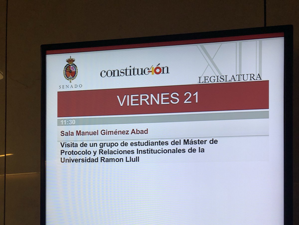 MasterEventsM's tweet image. Seguim les visites #VisitesdEstat a Madrid. Ara al @Senadoesp #ProtocolOficial #PrivilegisBlanquerna @BlanquernaFCRI @Blanquerna