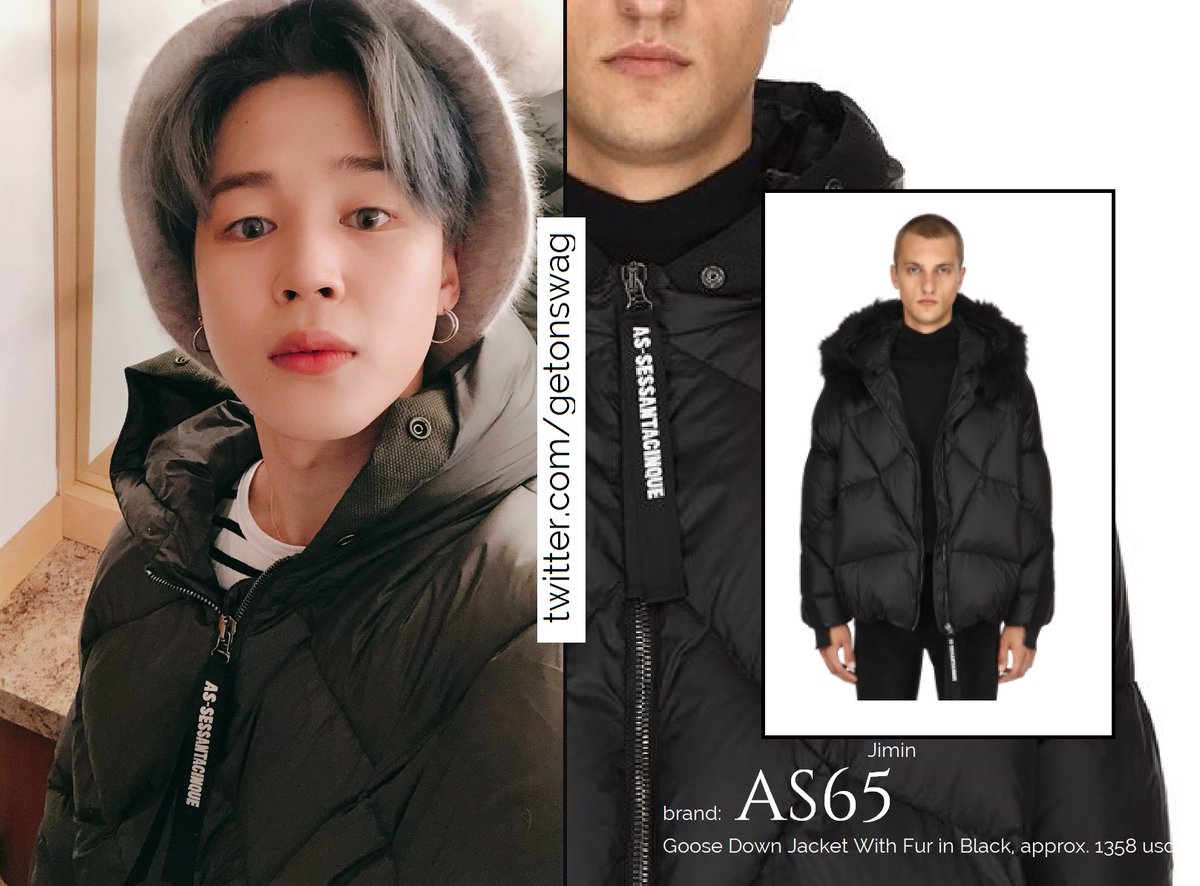 AS65 - Goose Down Jacket With Fox Fur in Black SAINT LAURENT Black