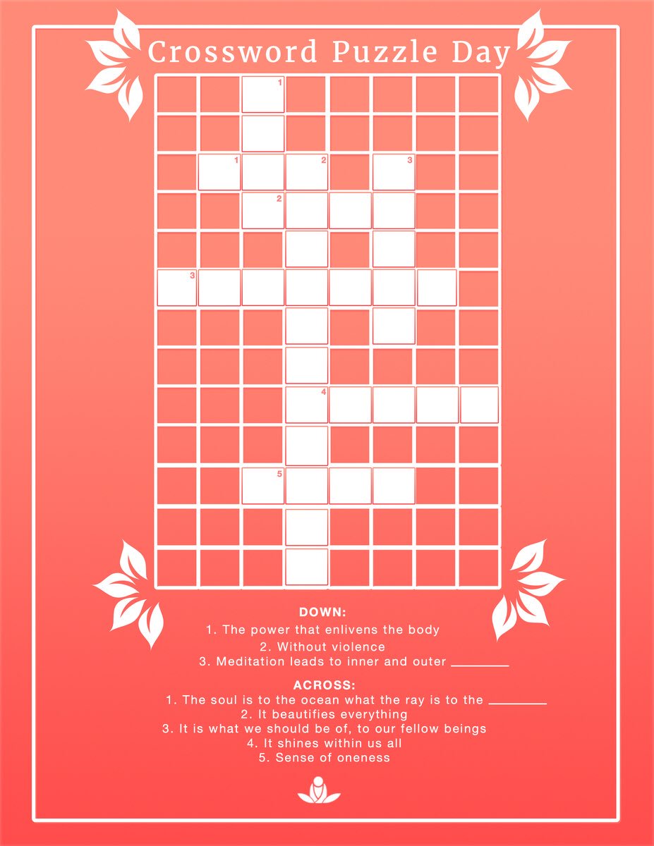 Crosswordpuzzleday Hashtag On Twitter - 