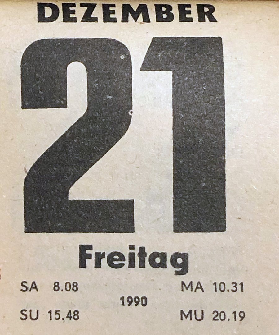 ddr_1990's tweet image. 21. Dezember 1990 #ddr1990