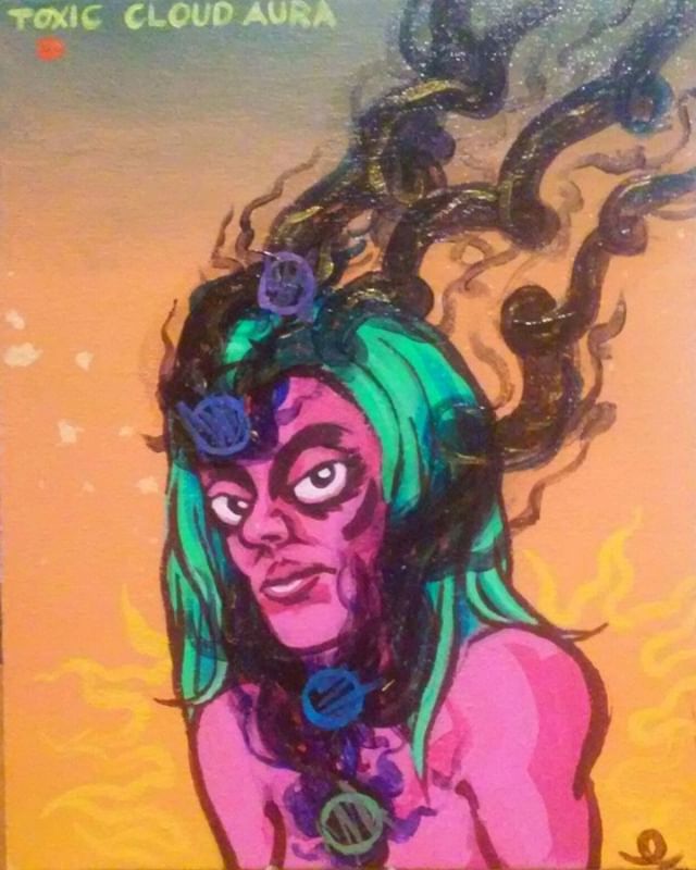 beltofvenusss's tweet photo. "Toxic Cloud Aura"
Acrylic on canvas board
12/20/18
#queerart #lgbtart #transart #transartist #spirituality #spiritualhealing #blockedchakras #toxicity #bodytrauma #recovery #healingisnotlinear #chakras #hotpink #painting #acrylic #portrait #cartoon https://t.co/DdzH6djneR