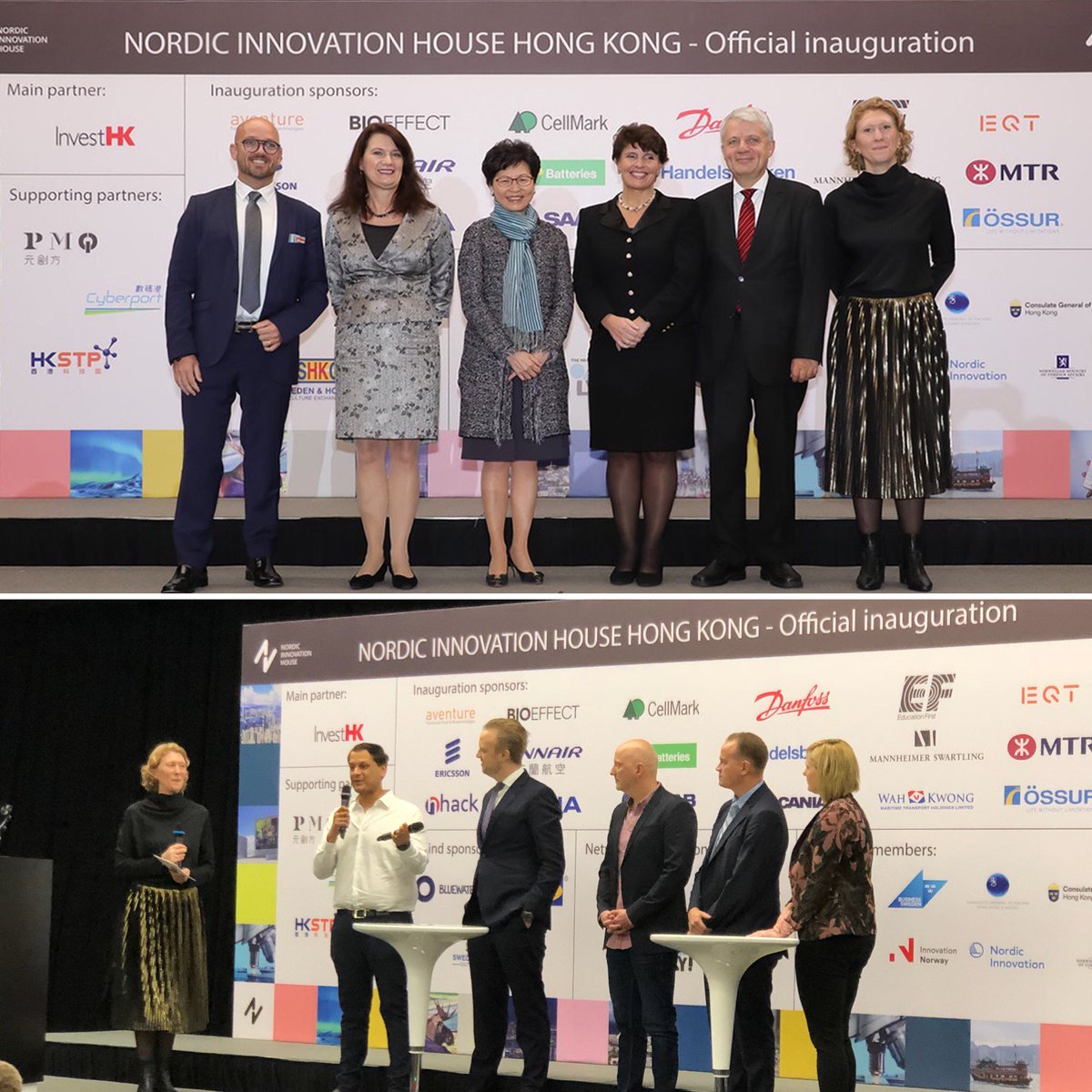 brincvc's tweet photo. A couple weeks ago, Carrie Lam &amp; Manav Gupta welcomed the Nordic Innovation House to Hong Kong at The Qube in PMQ! 

Congratulations on an fantastic inauguration and we look forward to working closely with you in the future. 

#NordicInnovationHouseHK #NIHHK #Nordic #852Tech https://t.co/pQ6JlqpoL7