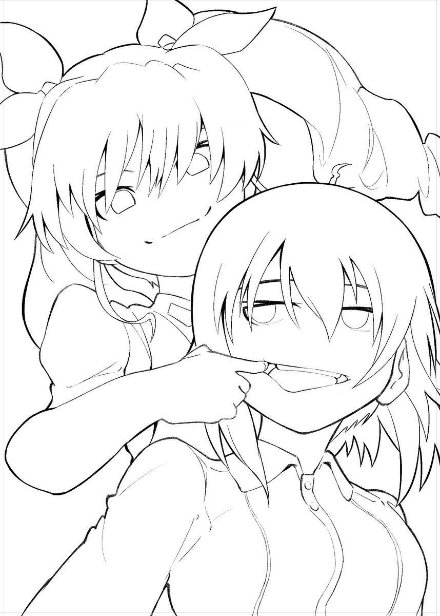 やっと表紙の線画に手を付けられた・・・😌 