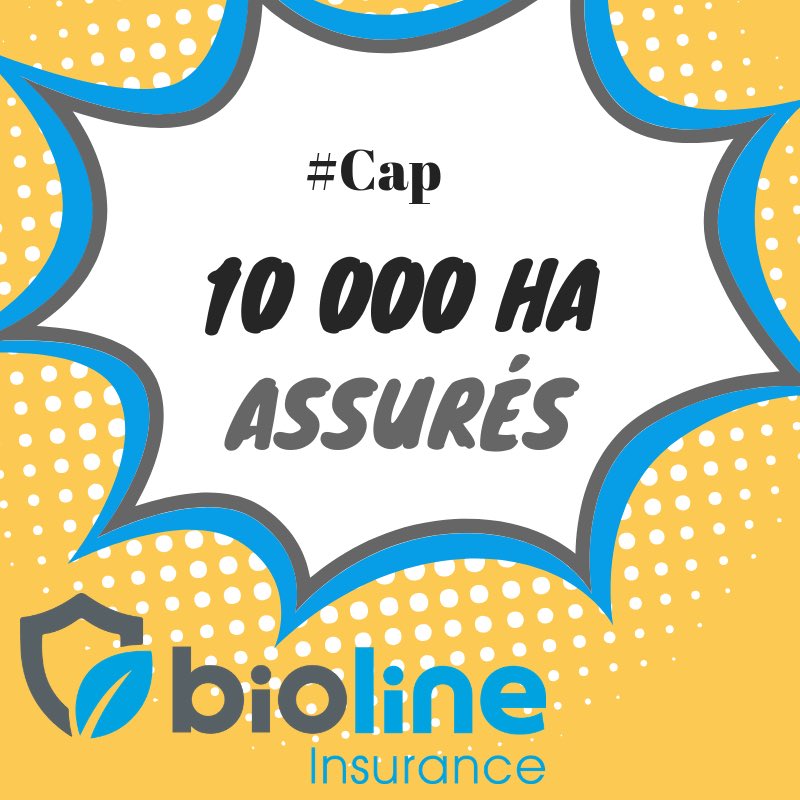 1 mois après le lancement de notre #assurance récolte 
👉déjà 10 000ha assurés 👊🏻👊🏻
Bravo 👍
Cc <a href="/BiolineByInVivo/">Bioline By InVivo #3VA 🌾🐝🌽🎯📲</a>