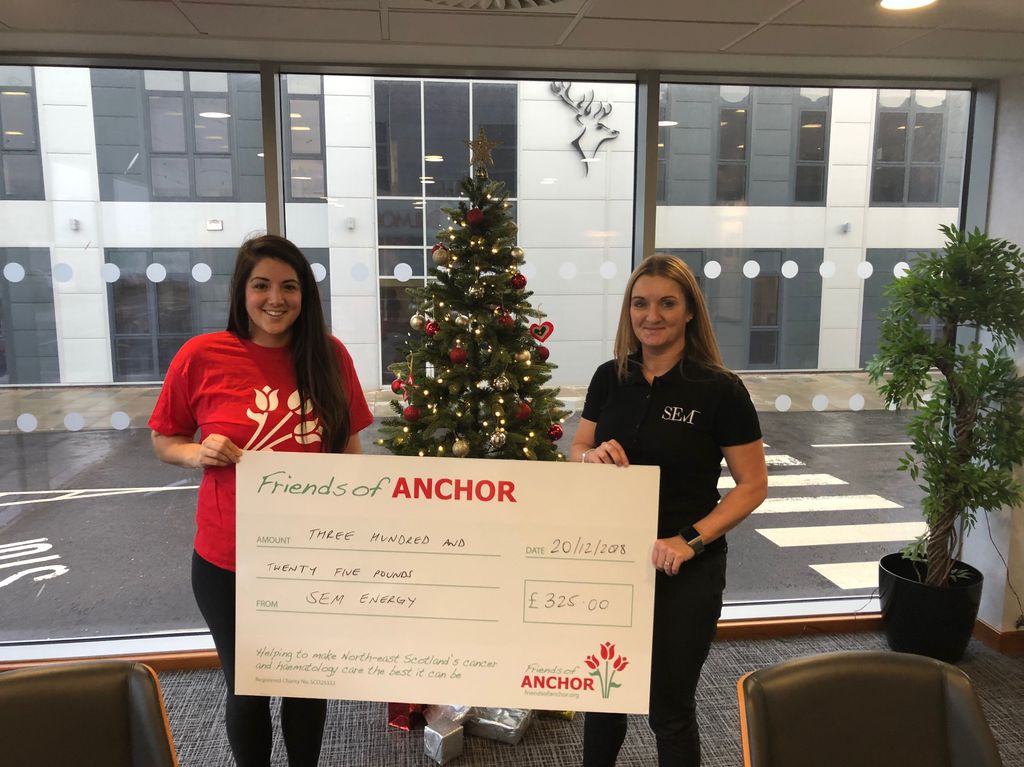 SEM (@semconnect) on Twitter photo Our very own Vicky, presenting the cheque yesterday with @FriendsofANCHOR . Again, we are delighted to have contributed to such a tremendous cause. #ChristmasCheer #SupportLocal #Aberdeen #fundraising #charity #teamwork #MerryChristmas Our very own Vicky, presenting the cheque yesterday with @FriendsofANCHOR . Again, we are delighted to have contributed to such a tremendous cause. #ChristmasCheer #SupportLocal #Aberdeen #fundraising #charity #teamwork #MerryChristmas