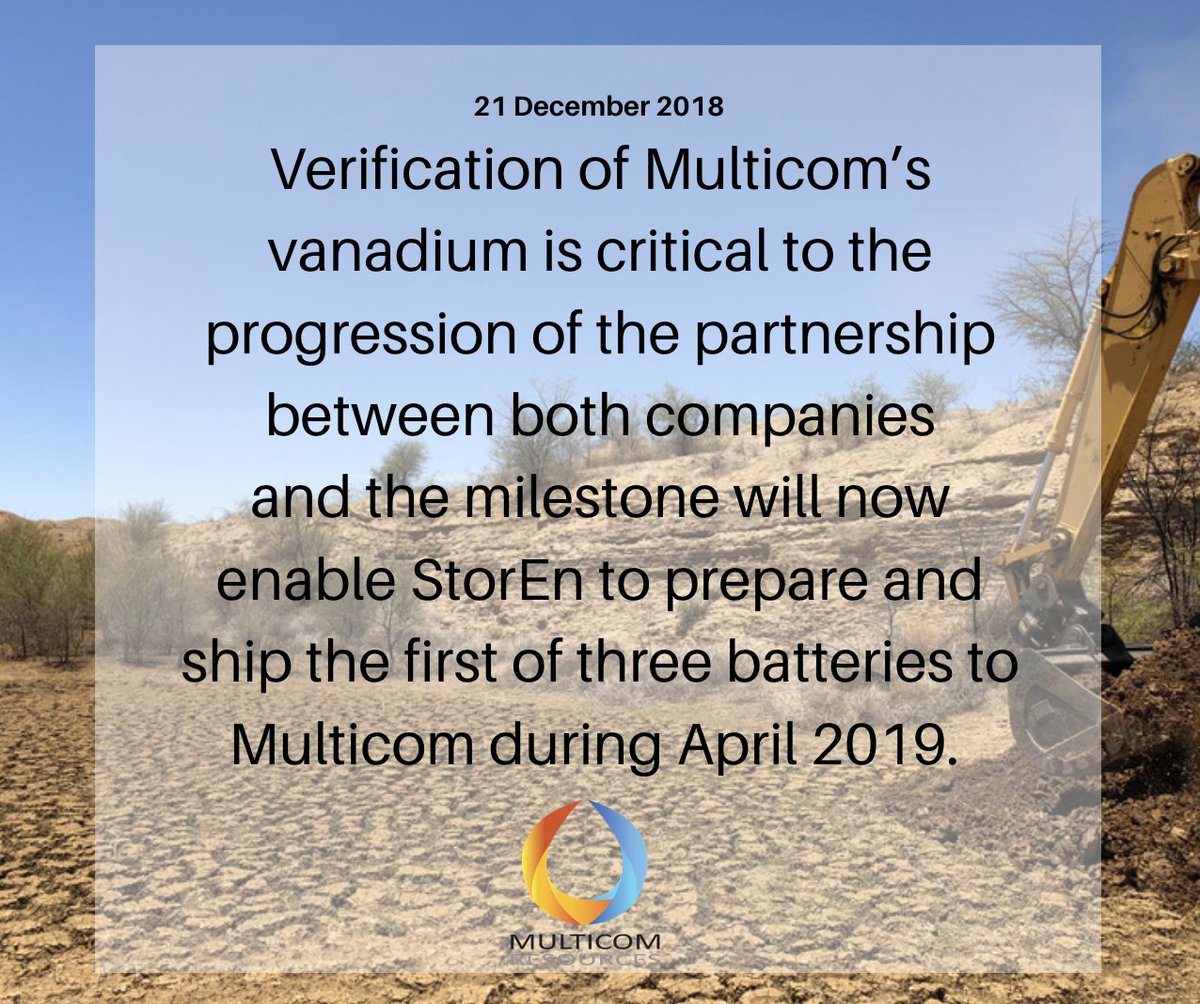 MulticomRes's tweet image. Multicom Resources and New York-based StorEn Technologies are delighted  to advance their partnership, announcing the preparation and shipment of  a proprietary StorEnVanadium Flow Battery to Australia