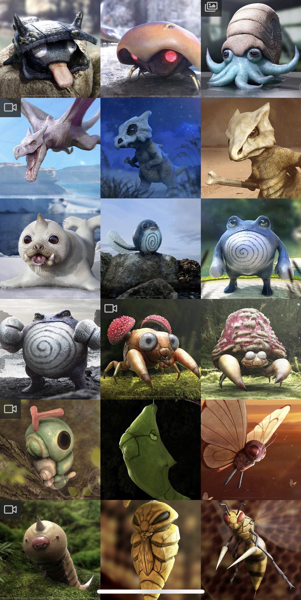 ゆっきー デザイン アート Ar Twitter ポケモンgoって現実世界と リンクしたゲームであるけど あれがリアルな生物だとしたら なかなかやばいと思えてしまう 海外のイラストレーターの Joshua Dunlopの作品一覧 アニメだからこそ可愛いって 感じる
