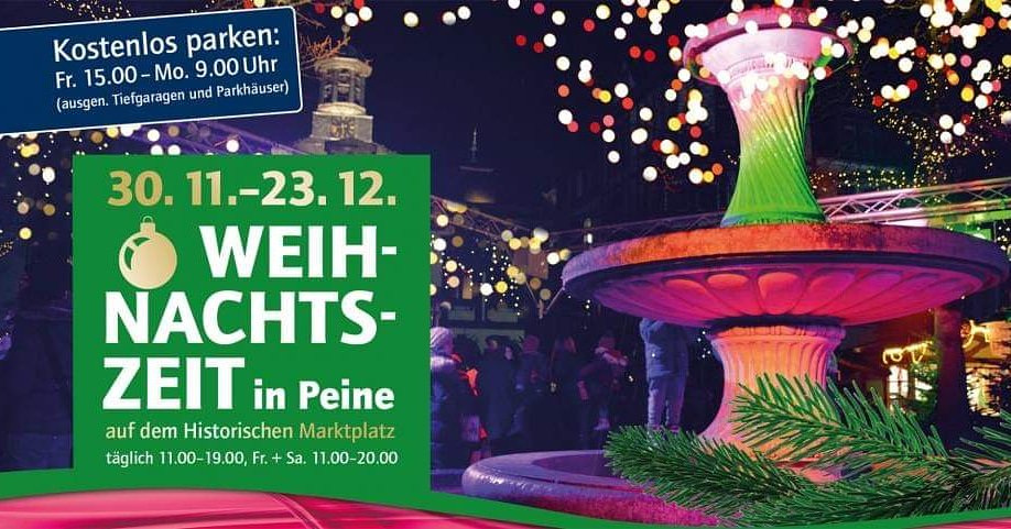peinemarketing's tweet photo. 🎄Weihnachtszeit in #Peine - Programm am 21.12.2018 🎄
🕠 Ab 17.30 - Mr. and Mrs. Jingles singen weihnachtliche Lieder https://t.co/9wWwSwCy6F