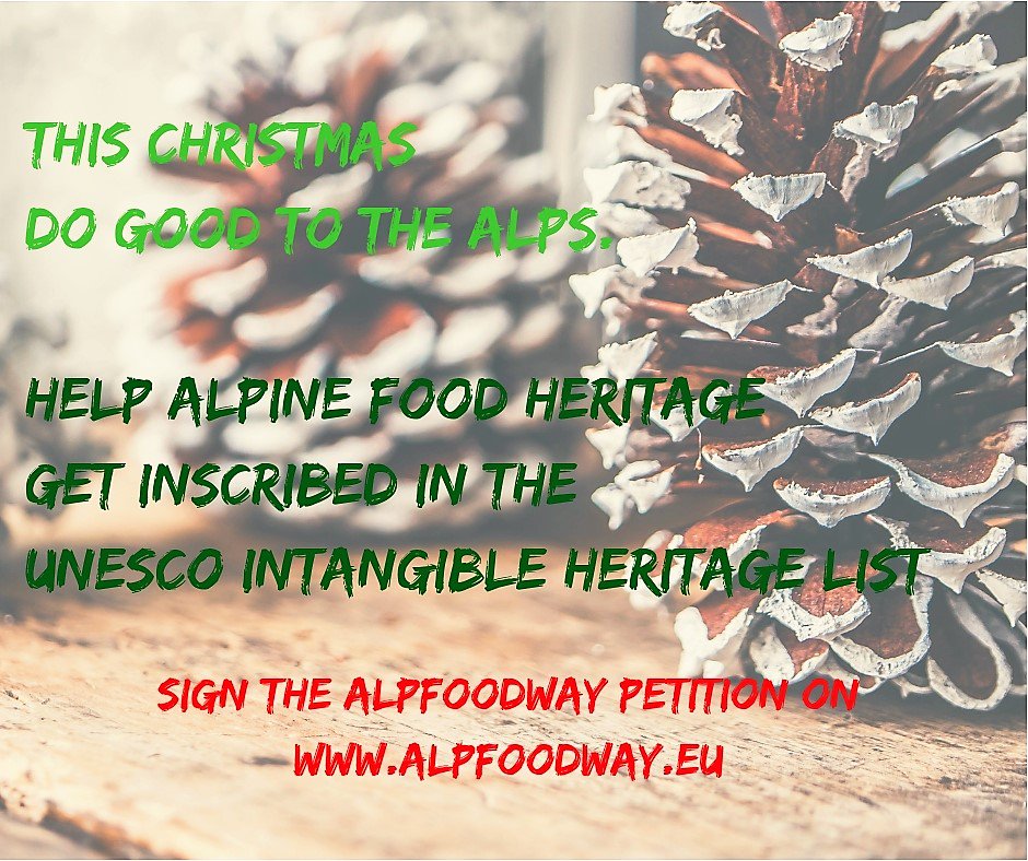 AlpFoodway's tweet photo. #AlpFoodway Simple gestures do make a difference. 
Make a difference for the Alps, now.

#Christmas #petition #alpfoodwayUNESCO https://t.co/ESe9LKwhXd