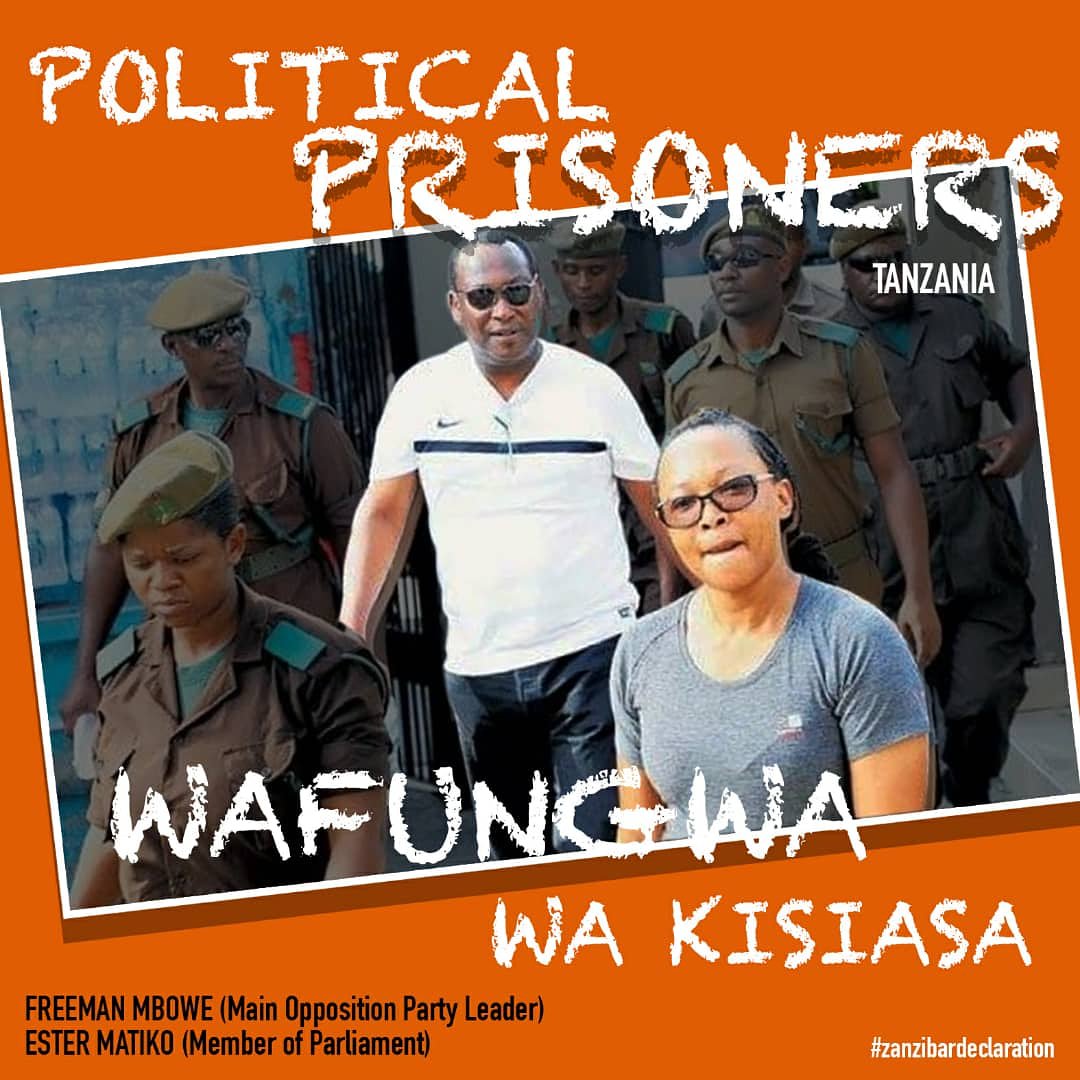 PatricOleSosopi's tweet photo. A New Illegal Political Culture/Situation we are facing now in Tanzania, in this @MagufuliJP regime
#FreeMbowe
#FreeMatiko
@IYDU @Junge_Union @paulo
@ChademaMedia @fatma_karume @bavicha_taifa @MariaSTsehai @RealKhalifax @zittokabwe @HecheJohn @TheCitizenTZ @UKenyatta https://t.co/iF7SGBm5ZN