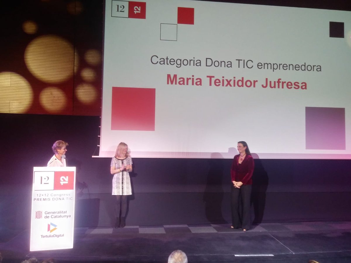 MariaTeixidor's tweet photo. Agraïda pel Premi #DonaTIC #Emprenedora 2018: posant la tecnologia al servei de la resolució de conflictes per construir un món més sa, més responsable, més pacífic, amb el gran equip de @B_resol. Seguim!!!
#LegalTech #ODR #ADR #StopBullying #talentfemení https://t.co/vyUINpWBkV