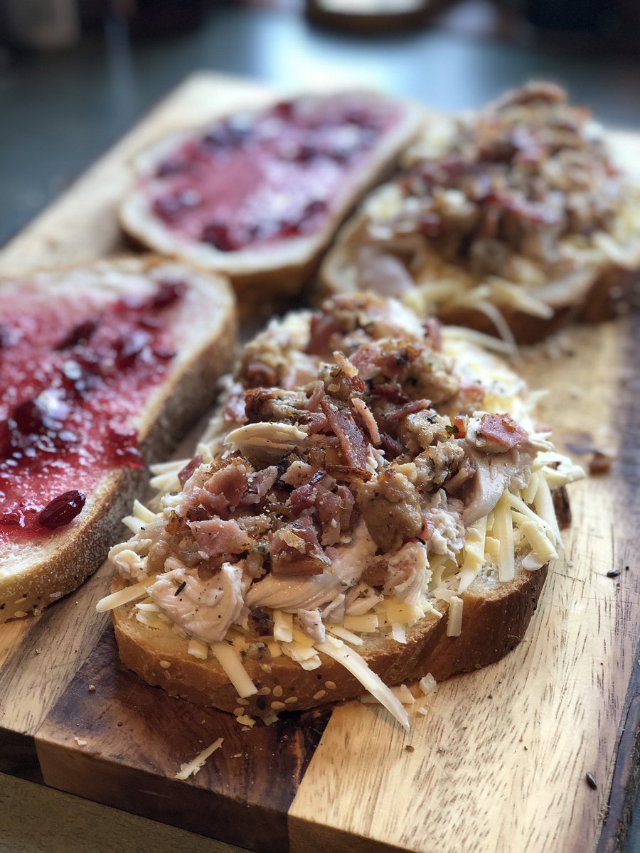 Drunken_Mouse1's tweet photo. What’s your favourite festive sandwich?

Ours comes in the toasted form (no surprise) &amp; is filled with chicken, crispy bacon, sausage stuffing, cranberry sauce &amp; lots of cheese!

#sandwich #toastie #grilledcheese #cheese #festive #chicken #bacon #sausage #food #foodporn #surrey https://t.co/sKP9euuCjL