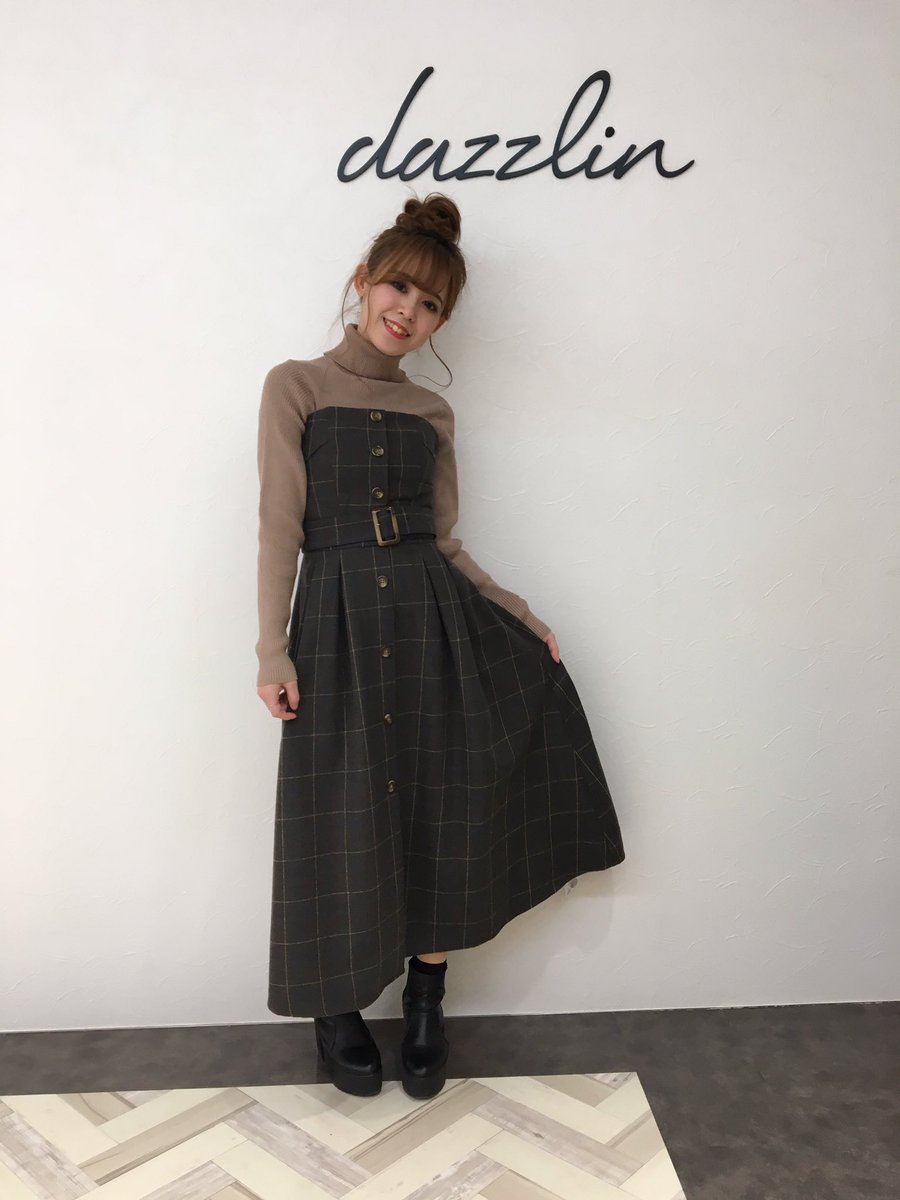 O Xrhsths Dazzlin 池袋ルミネ Sto Twitter 人気のワンピースが新柄で再登場 ウィンドペンベアワンピース 7 900 Tax ベーシックタートルネックニット 2 990 Tax 人気のベアワンピースのシリーズ 冬らしい素材感とお色味で 再登場しました 高めの位置の