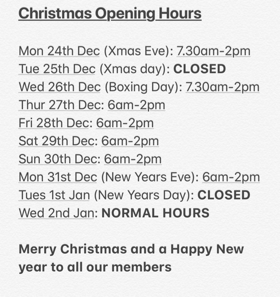 ts2liverpool's tweet photo. Christmas and new year opening hours! https://t.co/nSM3R400tU