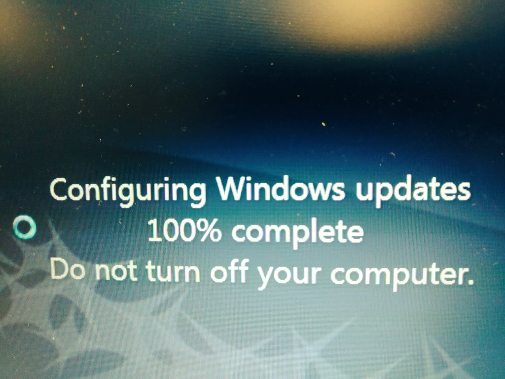 100 updates do not turn off your computer