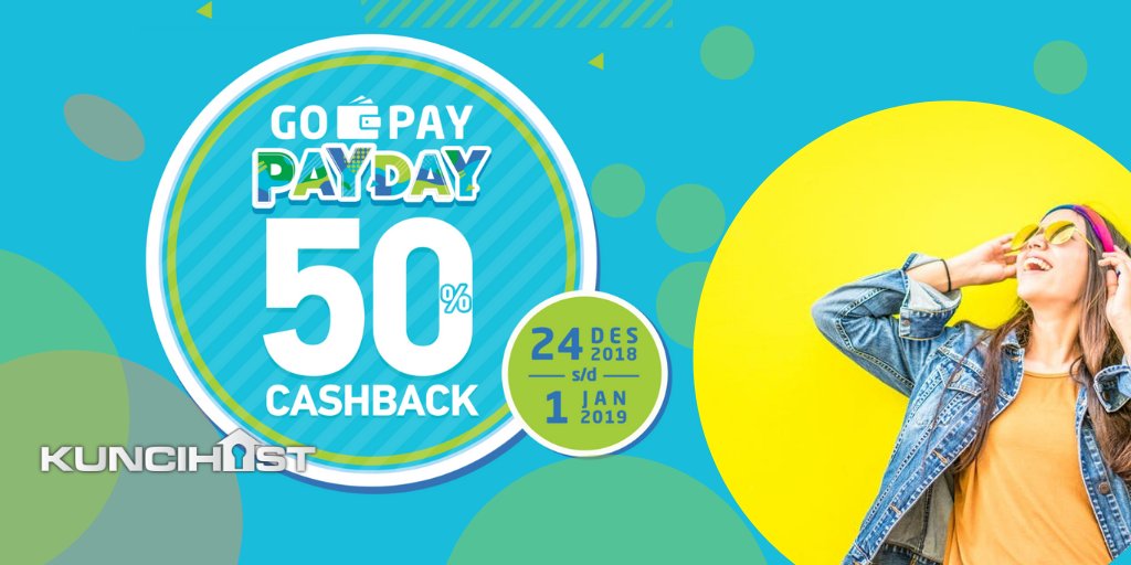 kuncihost's tweet photo. Dapakan cashback 50% setiap melakukan pembayaran dengan Gopay. Catet tanggalnya gaess 24 Des 2018 - 1 Januari 2019 #kuncihost #gopay #gopaypayday z info https://t.co/t5IBqtxI6S https://t.co/B6jMfwMI3j