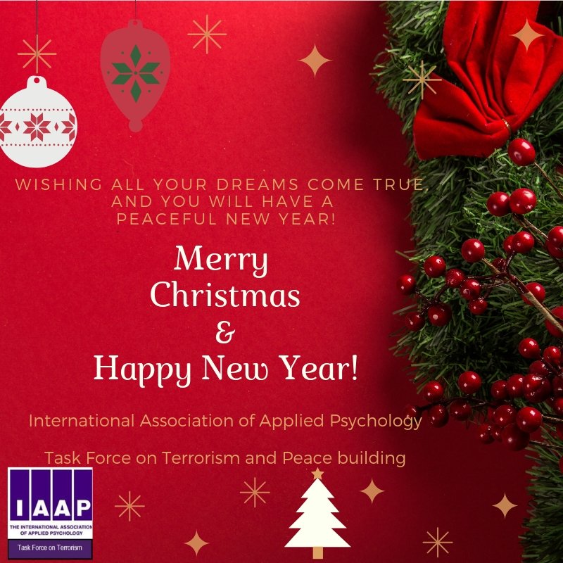 IAAP_Terrorism's tweet photo. From @IAAP_Terrorism we would like to wish you a safe holiday season with the ones you love. Have a Merry Christmas and a prosperous New Year! https://t.co/10IgiOTmm7