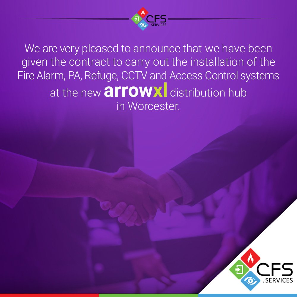 CFS.Services (@cfs_servicesltd) on Twitter photo News: <a href="/CFS_ServicesLtd/">CFS.Services</a> are pleased to announce our new contract to carry out the #installation #works at the new rebuilt warehousing facility for Arrow XL at the Blackpole East trading estate, on Blackpole Road. #firealarm #cctv #accesscontrol #refuge #publicaddress #systems News: <a href="/CFS_ServicesLtd/">CFS.Services</a> are pleased to announce our new contract to carry out the #installation #works at the new rebuilt warehousing facility for Arrow XL at the Blackpole East trading estate, on Blackpole Road. #firealarm #cctv #accesscontrol #refuge #publicaddress #systems