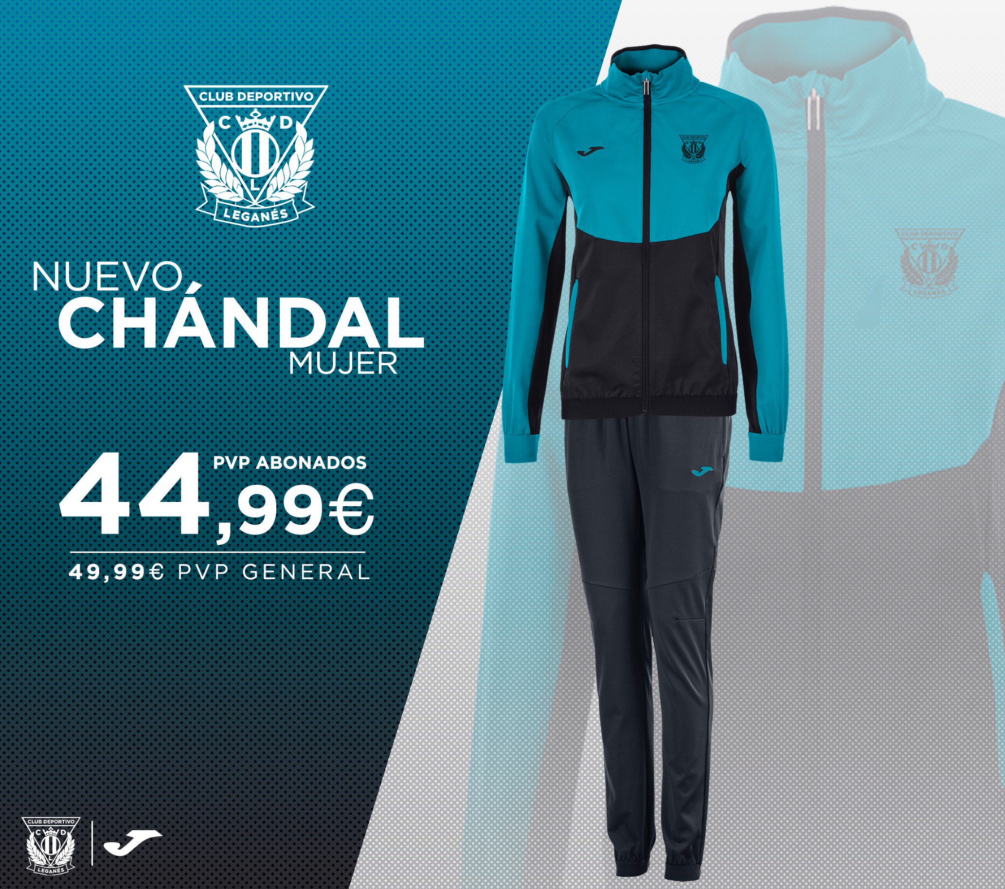 C.D. Leganés on Twitter: "LEGASTORE | ¡Nuevo chándal del Lega para mujer! ¡Ya disponible en nuestra tienda oficial de @SambilOutlet y del Estadio Municipal Butarque! / Twitter