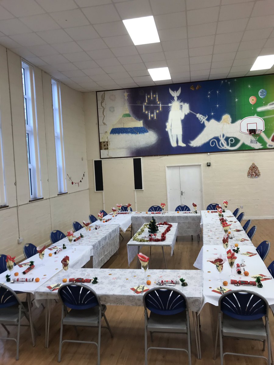 Our last event for the community in #Diss in partnership with MTM Youth Services- one part of the room set up for a Xmas lunch! Swing by the @DissTownCouncil Youth Centre in Shelfanger Road from 10.30 for fun and food