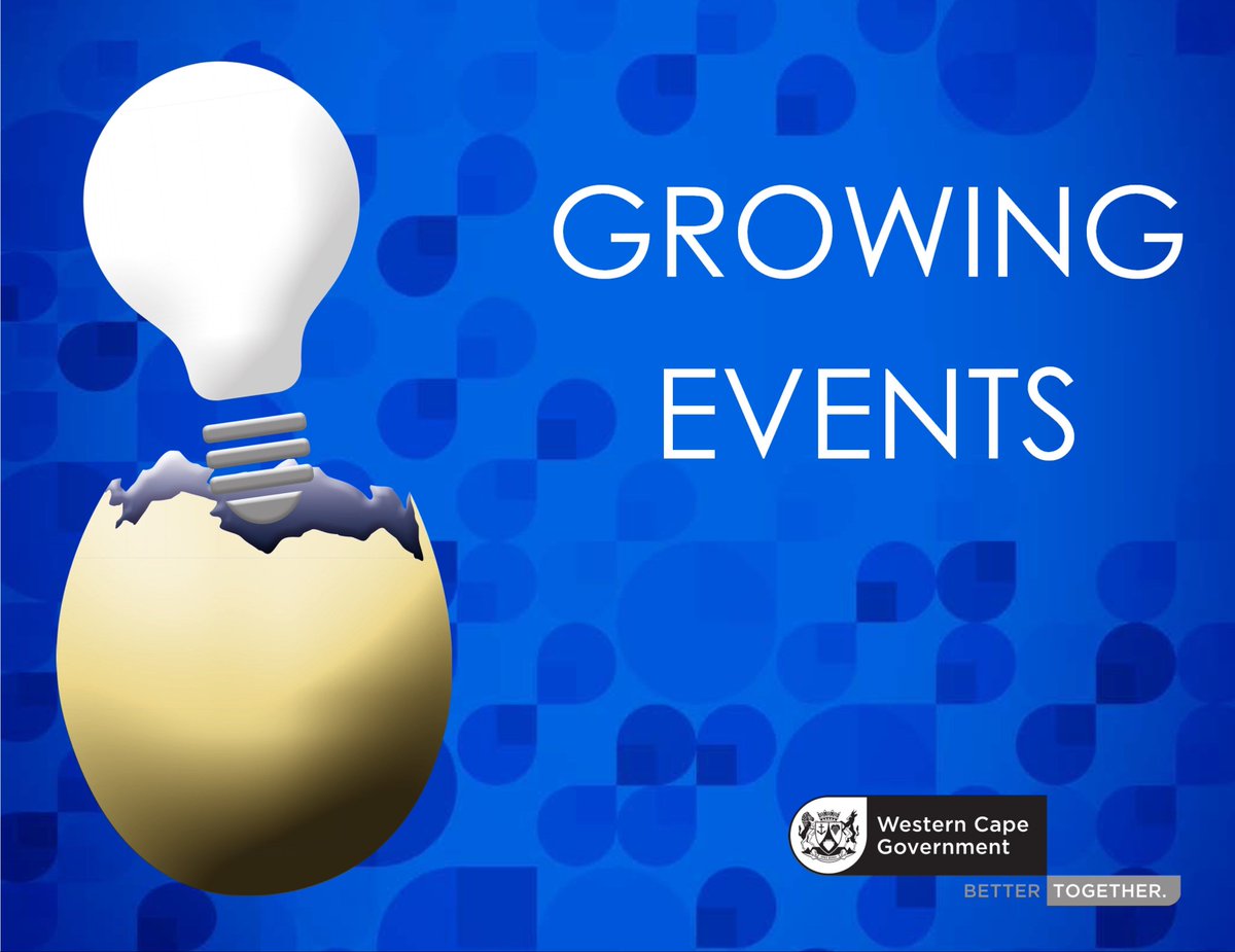WesternCapeGov's tweet photo. Are you an emerging Event Organiser in the Garden Route or Klein Karoo regions? We are taking applications from Event Organisers and affiliates to attend the Events Incubation Conference. Limited spaces are available. Find out more here: https://t.co/MJDyUhxmix. #GrowingEvents https://t.co/wsitXGfq0G