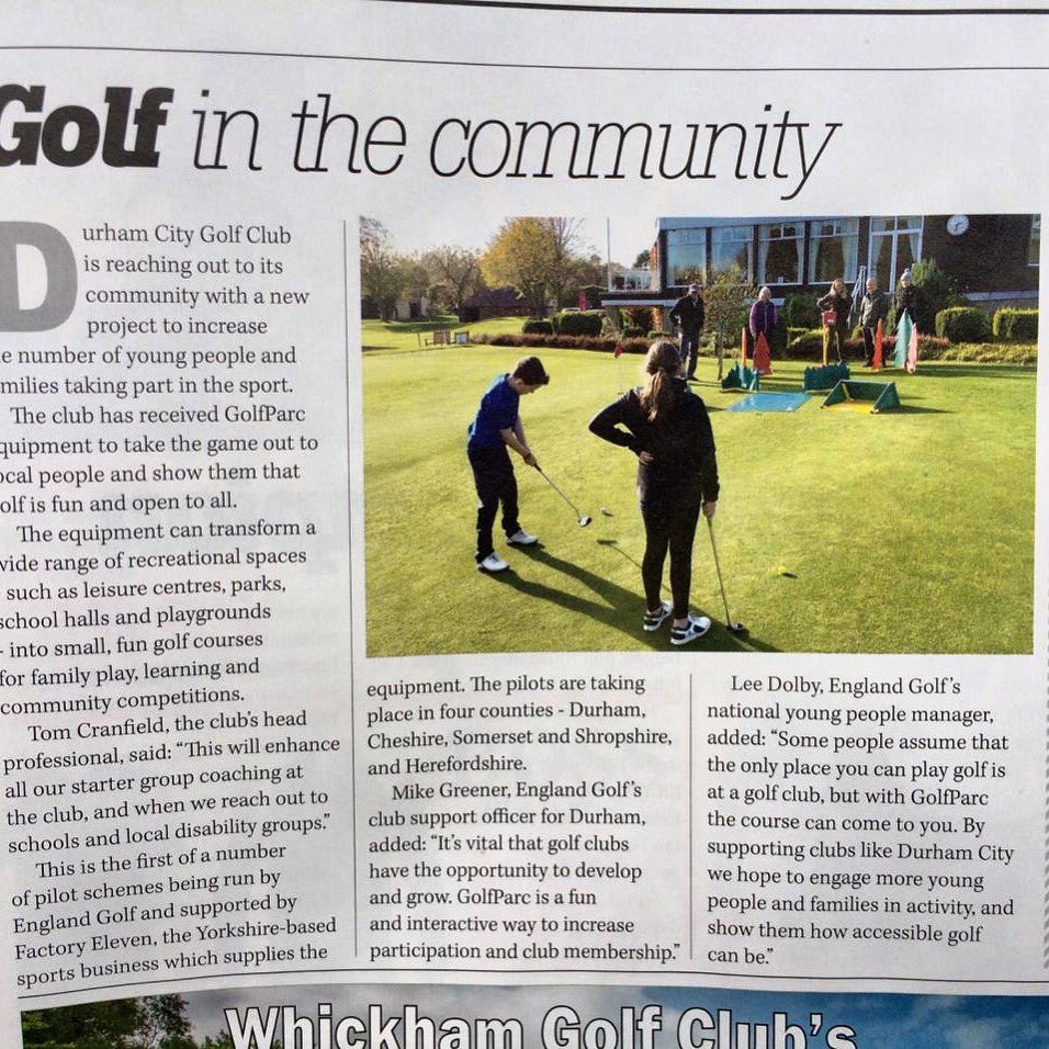 GolfParc's tweet photo. Nice article in this months @negolfer about our project with @EnglandGolf and @durhamcitygolf #golfinthecommunity @leedolbygolf @mike_greener @thosewhoCran https://t.co/H0HbEd2MK6