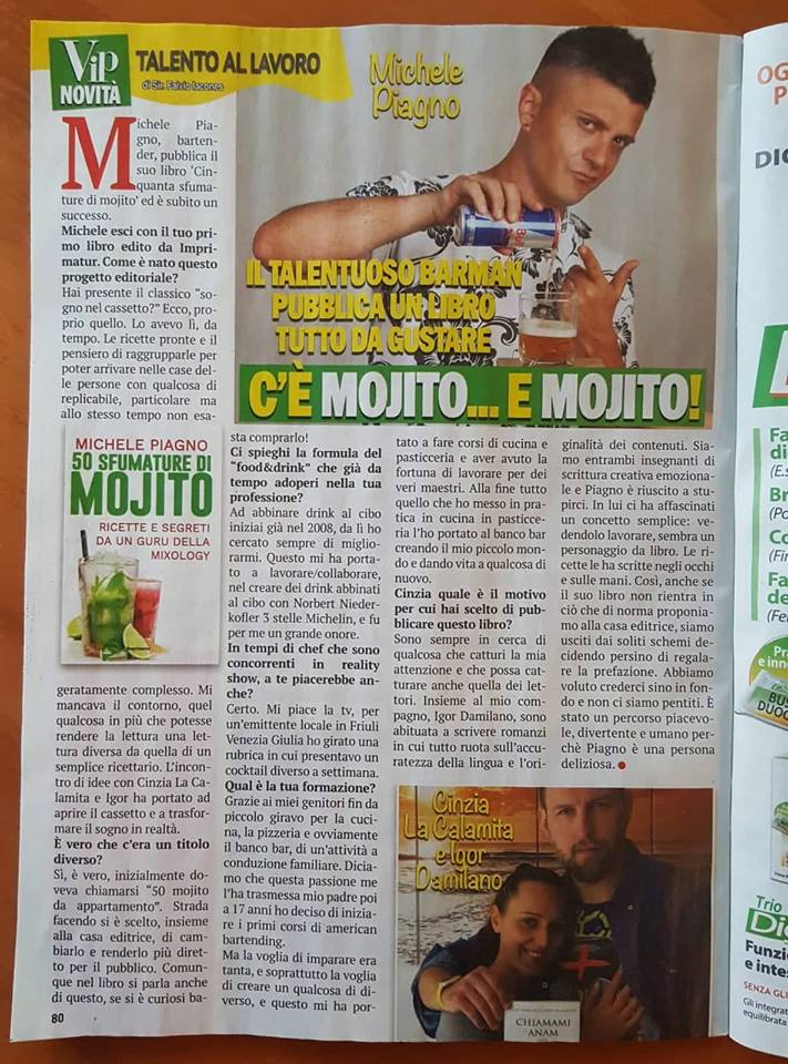 Talento al lavoro. C'è #mojito e mojito... Michele Piagno, il talentuoso barman e guru della mixology, su Vip Novità!