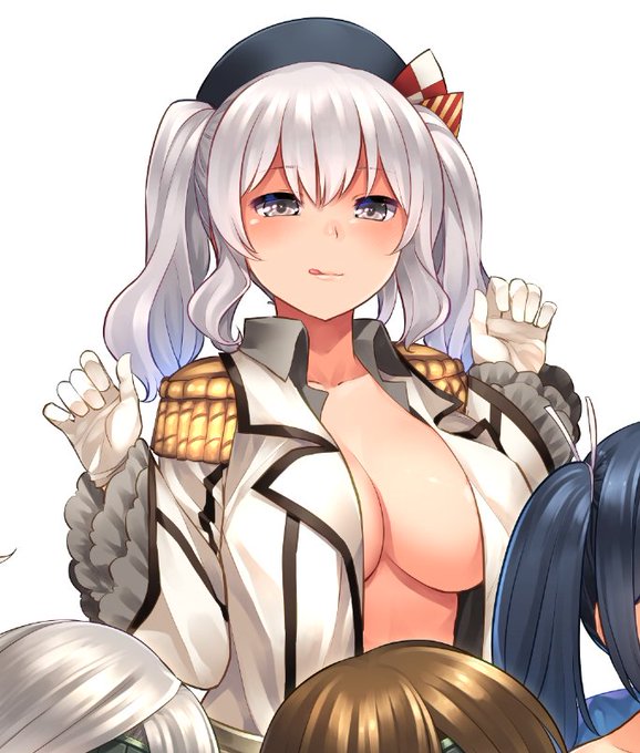 鹿島のポーズ何も考えずに描いてたらツイン手コキポーズになってた 