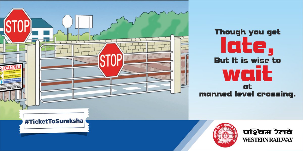 Western Railway Wr Urges All Road Users To Have Patience At Manned Level Crossing And Not Cross Them In Hurry Patience Can Save Lives And Keep You Away From Harm Western Railway Wr Urges All Road Users To Have Patience At Manned Level Crossing And Not Cross Them In Hurry Patience Can Save Lives And Keep You Away From Harm