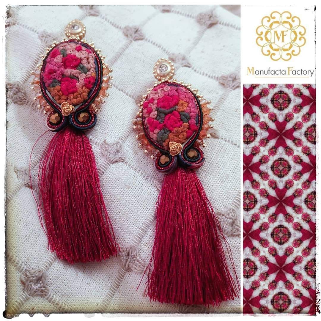 #manufactafactory #giummicharms #earrings #embroideryjewelry #embroideryearrings #handmadejewelry #handmadeinsicily