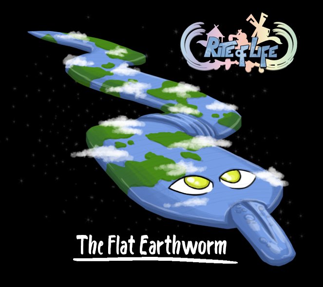 The Flat Earthworm. The latest addition to <a href="/RiteofLifeGame/">Rite of Life</a>'s monster library. #indiedev #FlatEarth