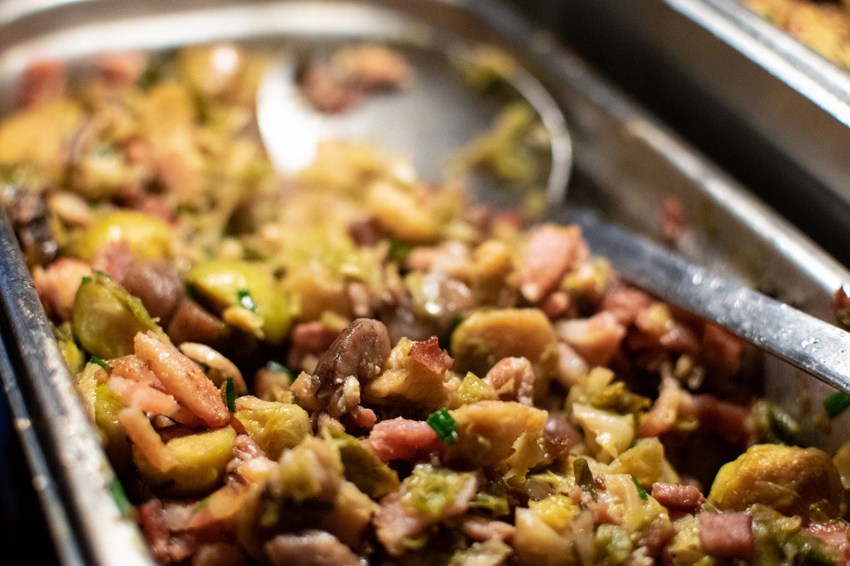 Vaults &amp; Garden
.
— Brussels Sprouts with Bacon &amp; Chestnut—