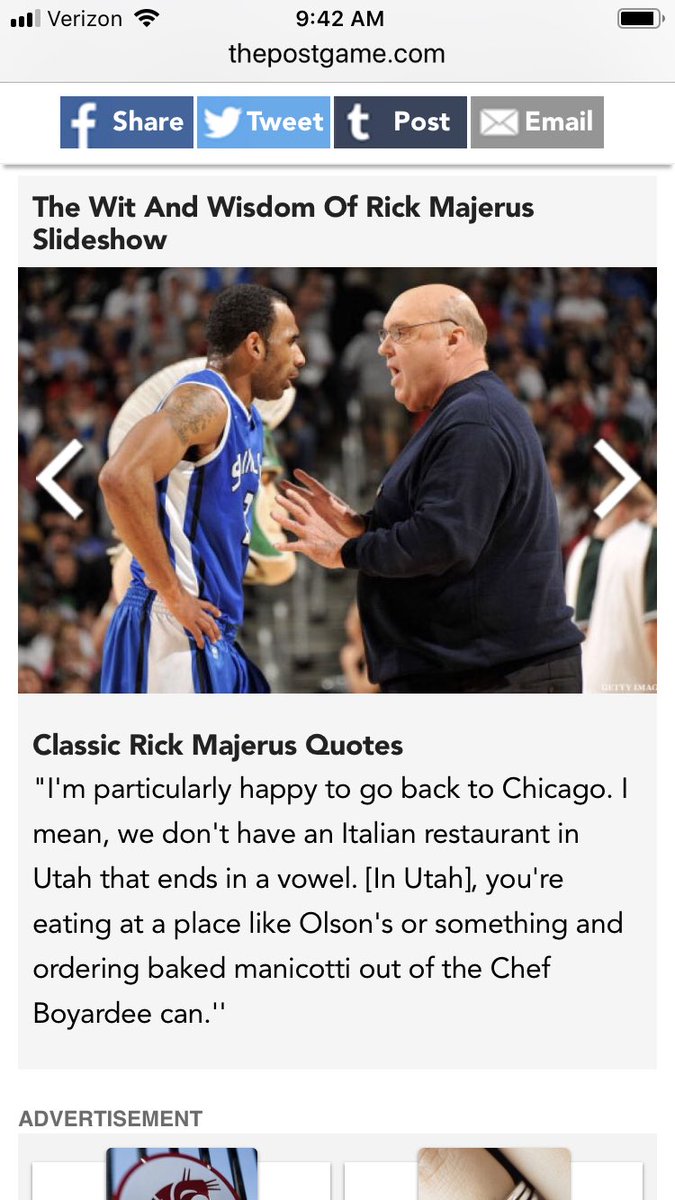 jim_whitesell's tweet photo. In Milwaukee to play a very good Marquette Team tonight.Been thinking of Rick Majerus, my old boss. What an amazing person and Coach!! Milwaukee was home for Coach and he was Marquette Man. Picture is with Kwam Mitchell -#Milwaukee Product/Dominican HS #DefendAndRebound! https://t.co/xTH7X3LYzm