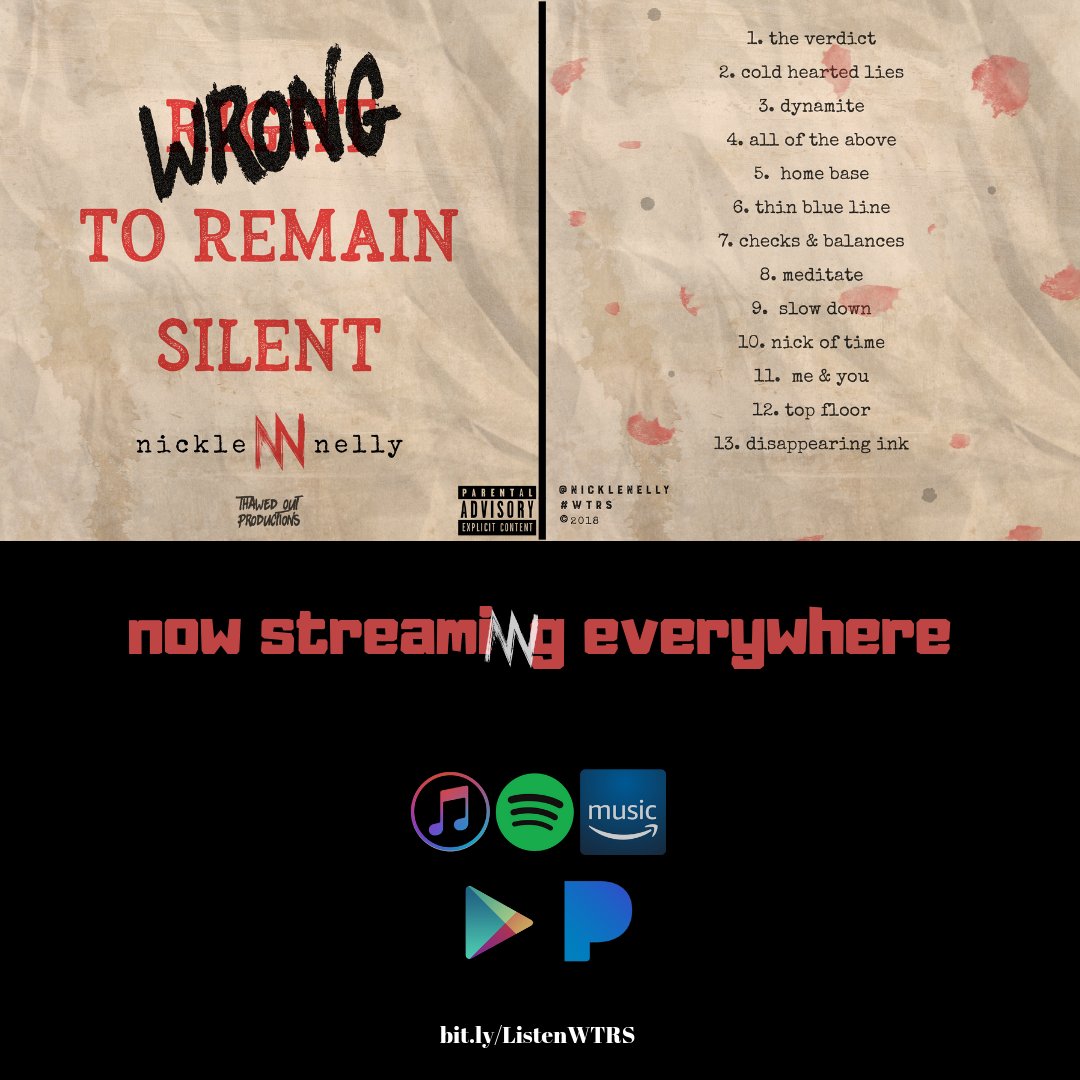 nicklenelly's tweet image. proud to share with you all my debut solo album, "wrong to remain silent." fully produced by the talented mike wood of @thawedoutpro. now available on your favorite streaming service and on bandcamp: nicklenelly.bandcamp.com #wtrs