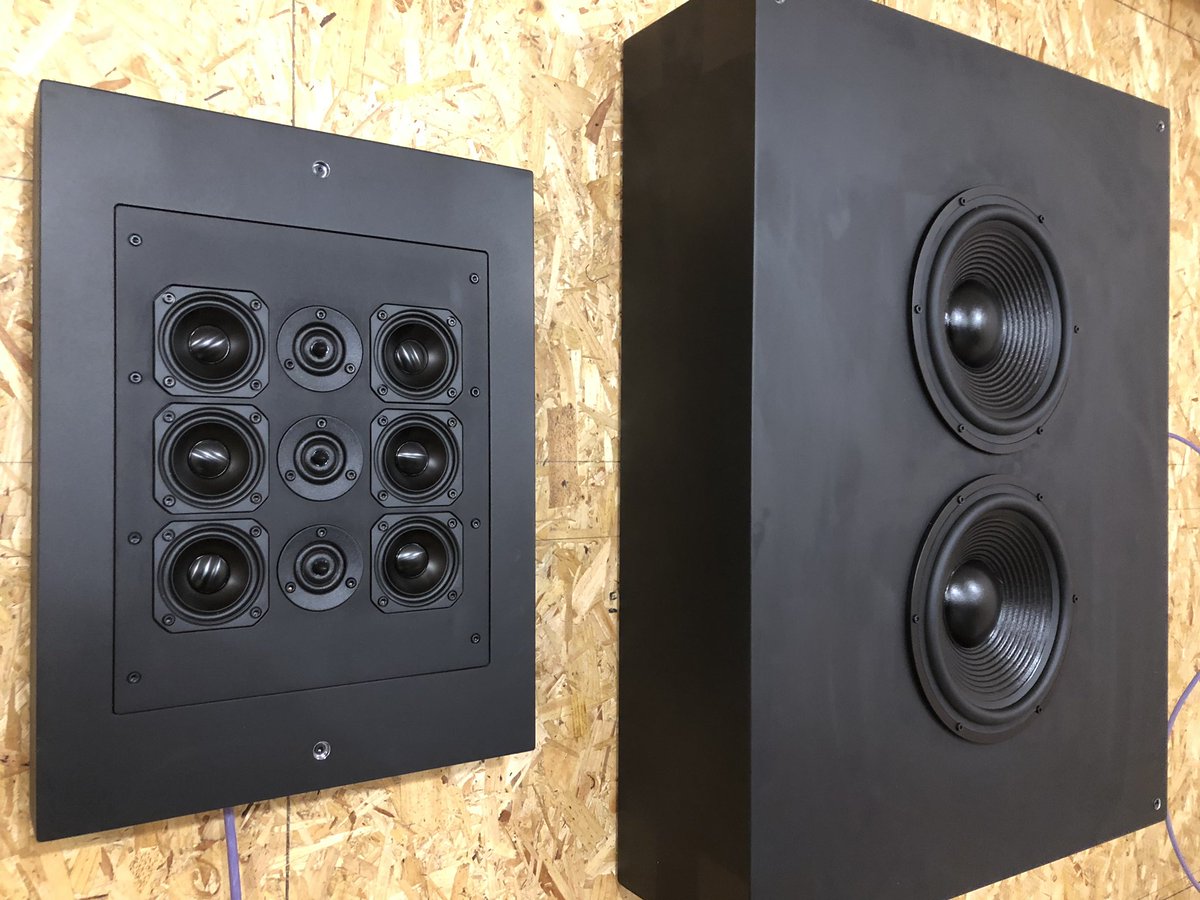 Finishing off the year by starting to install the @ArtcousticUK speakers into our Demo Room ready for the opening in Q1 2019. It’s like Christmas Day here🎄#SneakPeak @hometechgallery