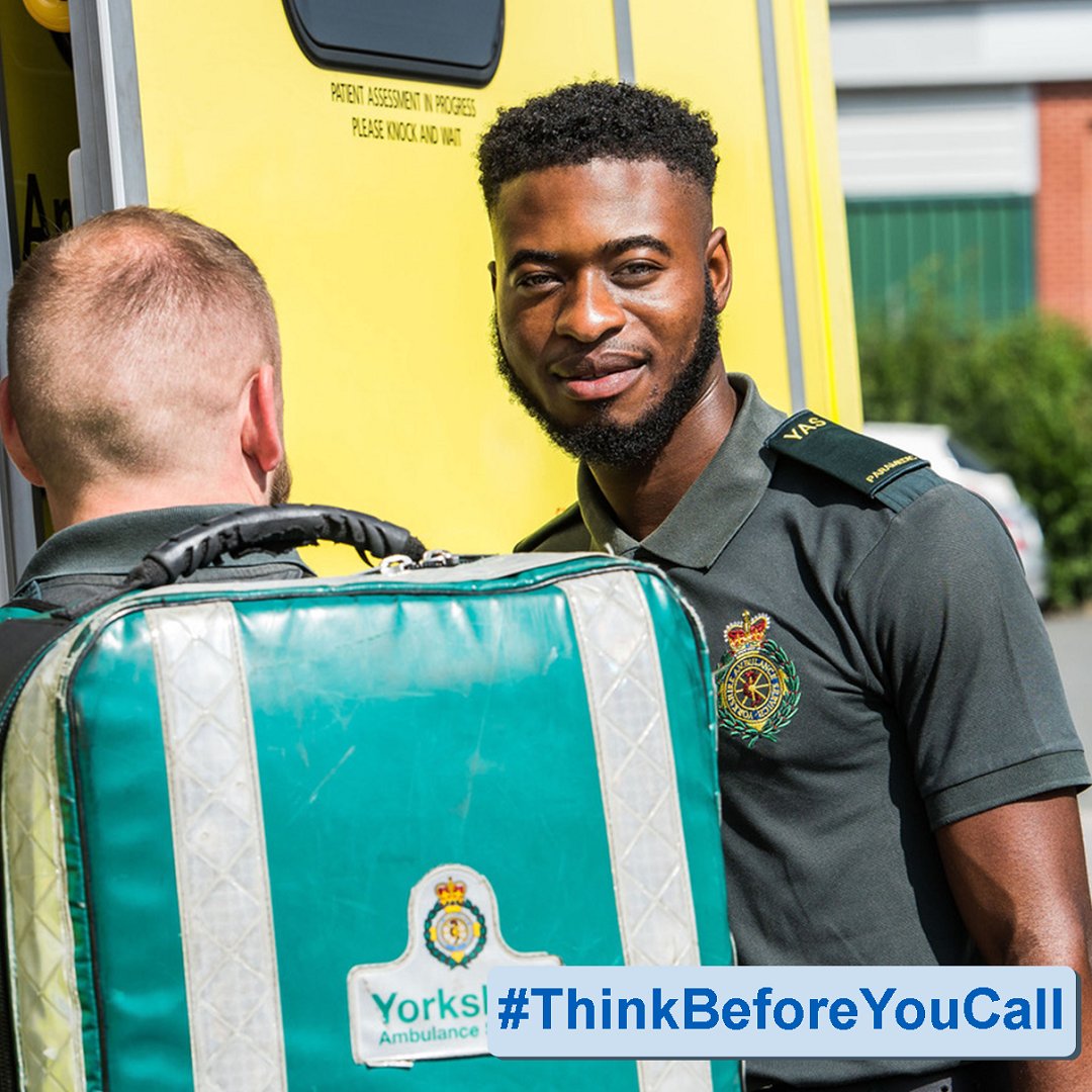 YorksAmbulance's tweet image. We predict that today will be one of our busiest days of the year with around 40% more calls than normal. Please only call us in a life-threatening emergency. 

#ThinkBeforeYouCall #MadFriday
