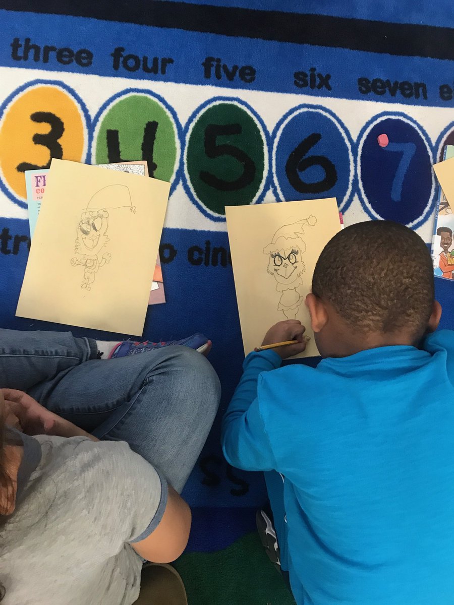Learning to draw The Grinch with 1st grade! ❤️🎨⁦<a href="/daviscfb/">Dale B. Davis Elementary</a>⁩