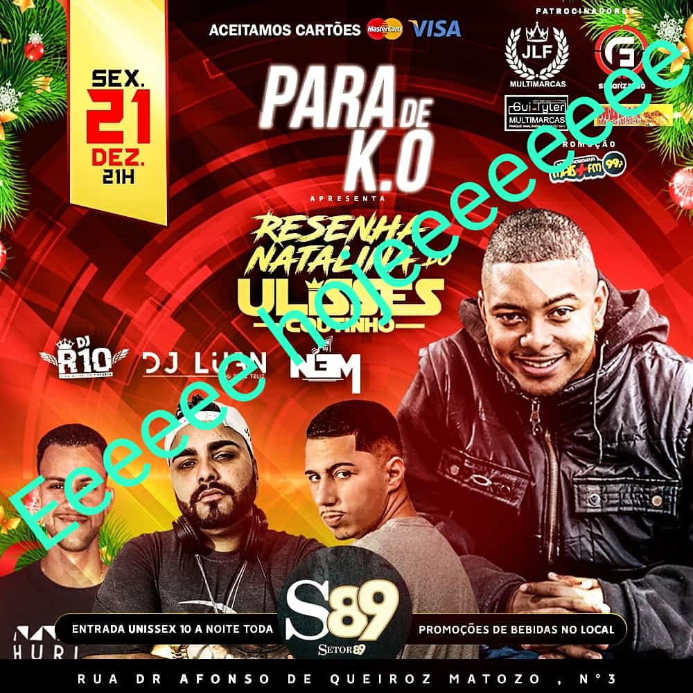 chocomidia's tweet photo. #Eeeeeeeeeeee #hojeeeeeeeee
Mais tarde pau quebra no setor89 ( antigo Aloha) PARA DE K O a festa apresentar : resenha natalina do DJ ULISSES COUTINHO com mais de 5 atrações convidadas.
Início as 21 HR https://t.co/I6y2KY7b9t