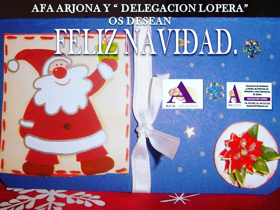Feliz Navidad de parte de tod@s los componentes de AFA Arjona y AFA Delegación Lopera: usuario@s, trabajado@s y Junta Directiva #AFAArjona #AFADelegacionLopera #Lopera #Arjona