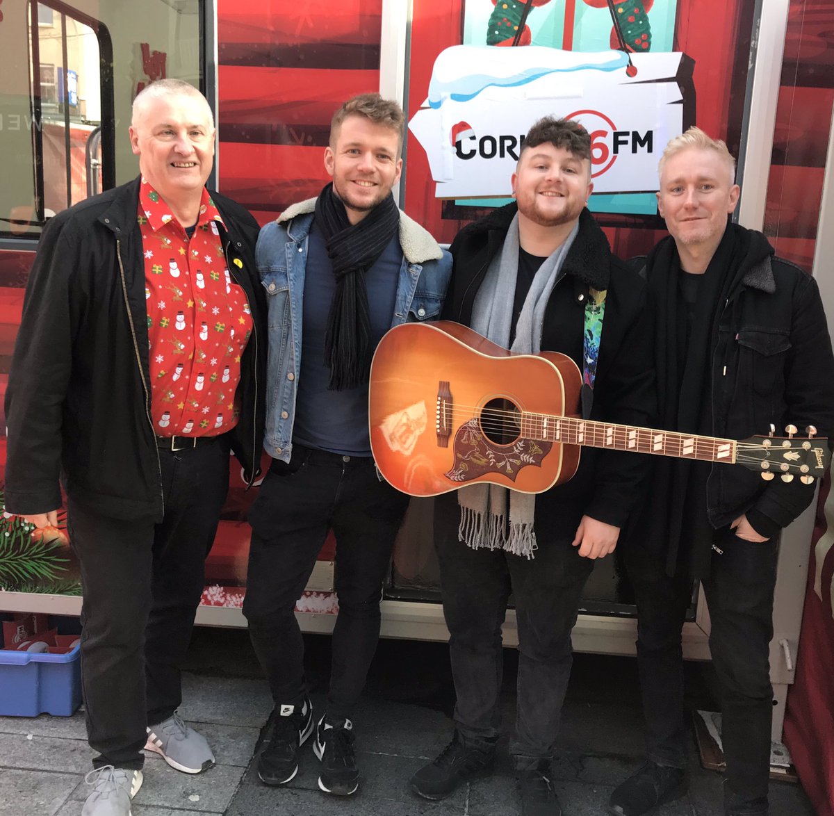 Corks96FM's tweet photo. A Great morning with The Opinion Line Christmas Special live from our #GlowStudio on Grande Parade. @GlowCork.
It was a morning full of guests and live music!
#tistheseasontoglow #christmasincork #glowcork #wearecork https://t.co/0WcBWPm077